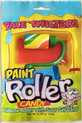 Paint Roller Candy - Rainbow Roller with Sour Gel Candy